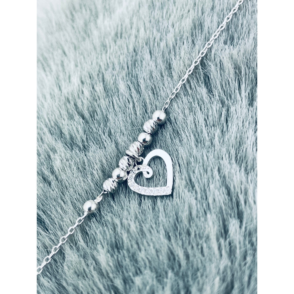 copy of Złota bransoletka celebrytka serce nieskończoność