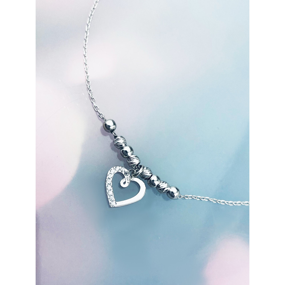 Herz Armband 925 Silber mit Zirkonia Damen