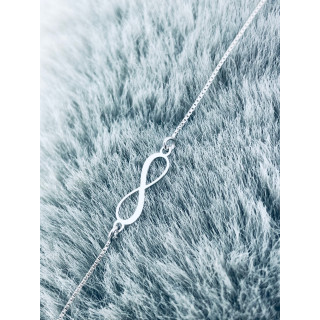 Złota bransoletka celebrytka serce nieskończoność