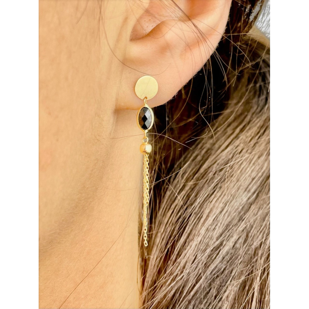 copy of Złote kolczyki wiszące patyczki