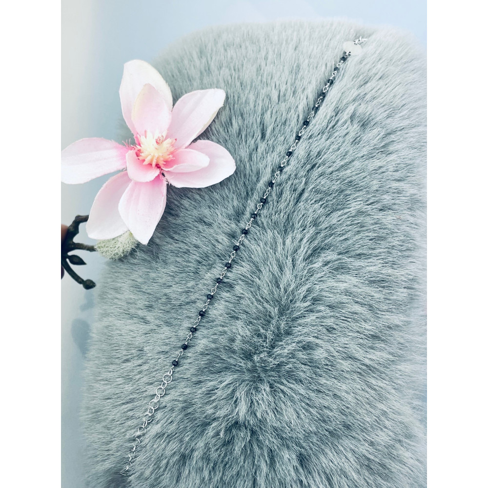 Kreuz Armband 925 Silber mit Spinell Damen