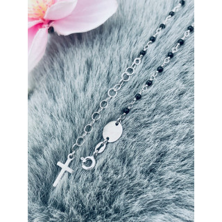 Kreuz Armband 925 Silber mit Spinell Damen