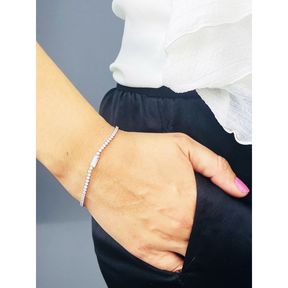 Armband 925 Silber mit Zirkonia Damen