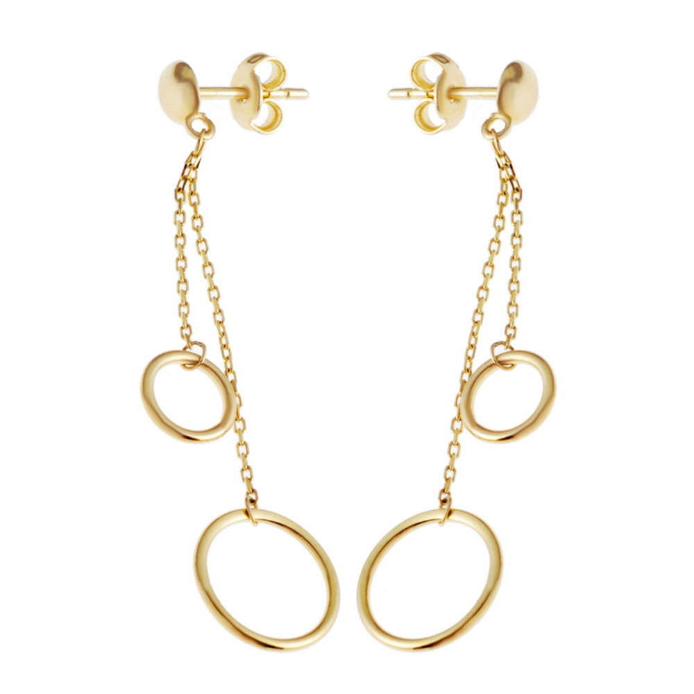 copy of Złote kolczyki wiszące patyczki