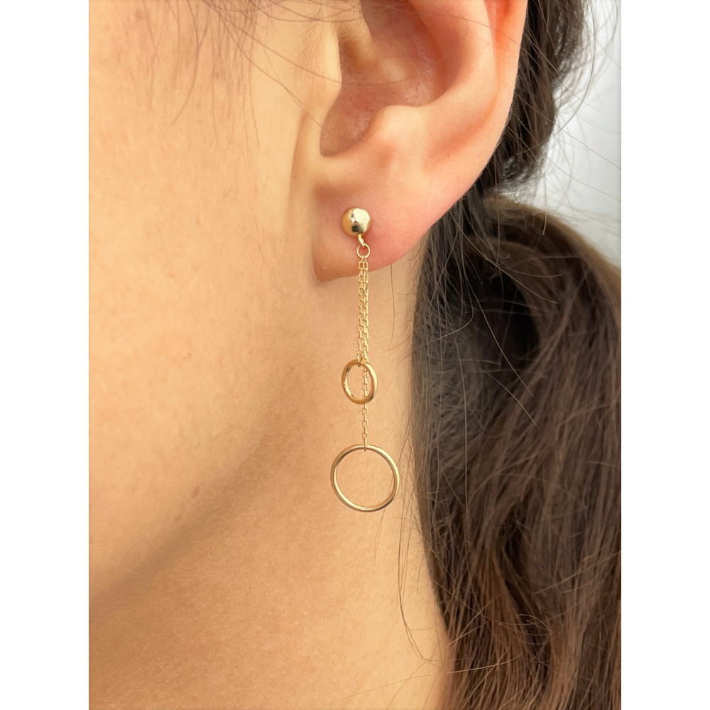 copy of Złote kolczyki wiszące patyczki