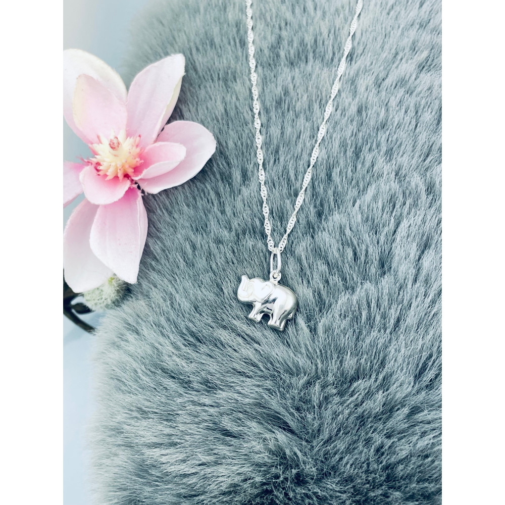 925 Silber Anhänger Elefant Kettenanhänger Singapore Magic