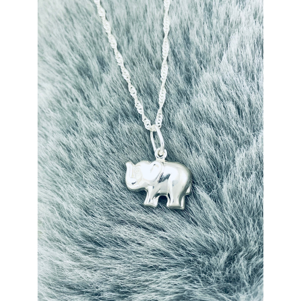 925 Silber Anhänger Elefant Kettenanhänger Singapore Magic