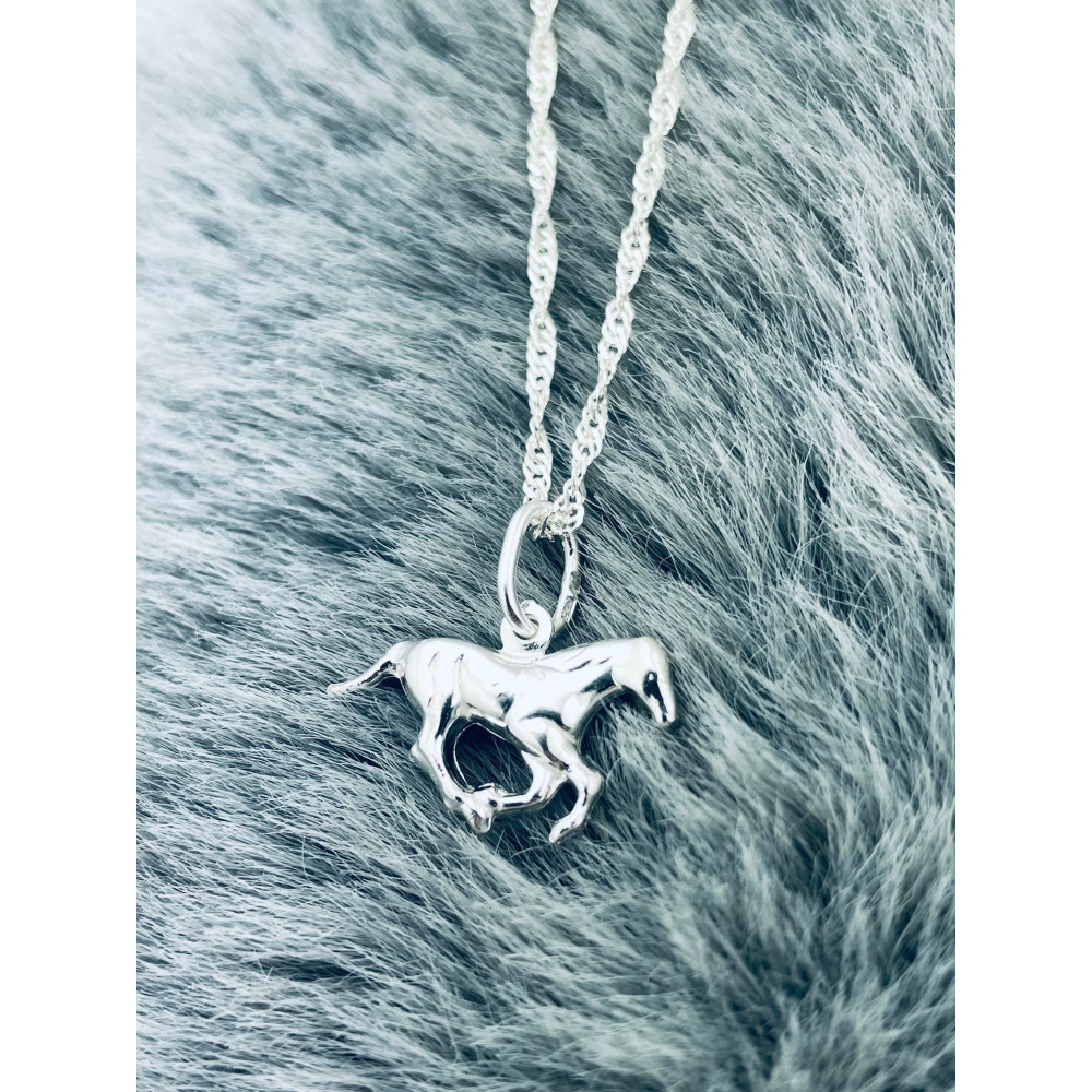 925 Silber Anhänger Pferd Kettenanhänger Singapore Magic
