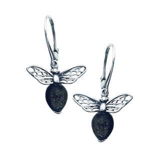 Biene 925 Silber Ohrringe mit Mondstein