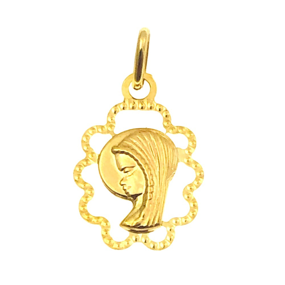 Złoty Medalik Zawieszka Matka Boska Fatimska
