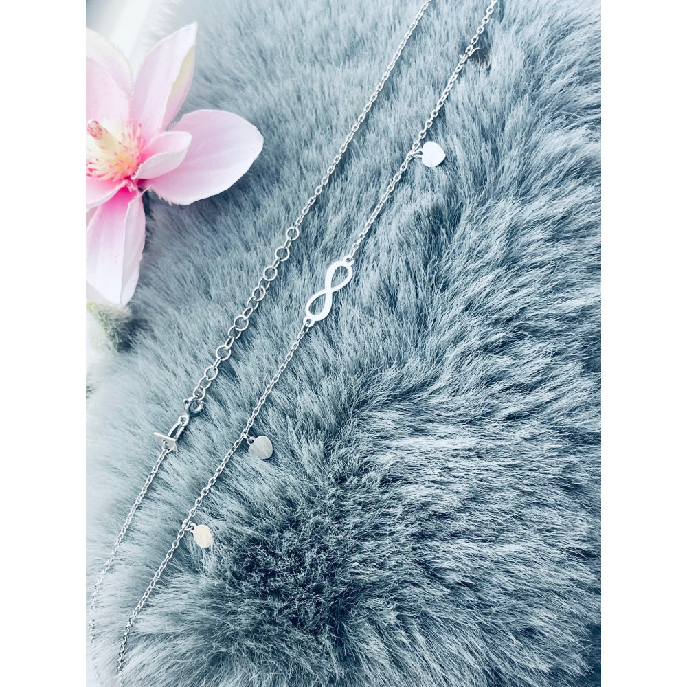 Infinity 925 Silber Halskette Halsband Damen