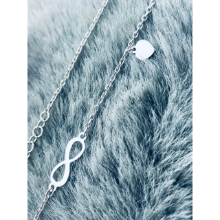 Infinity 925 Silber Halskette Halsband Damen