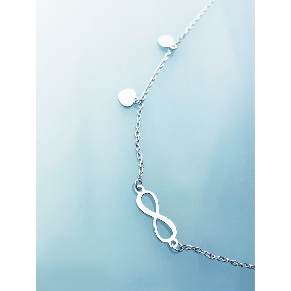 Infinity 925 Silber Halskette Halsband Damen