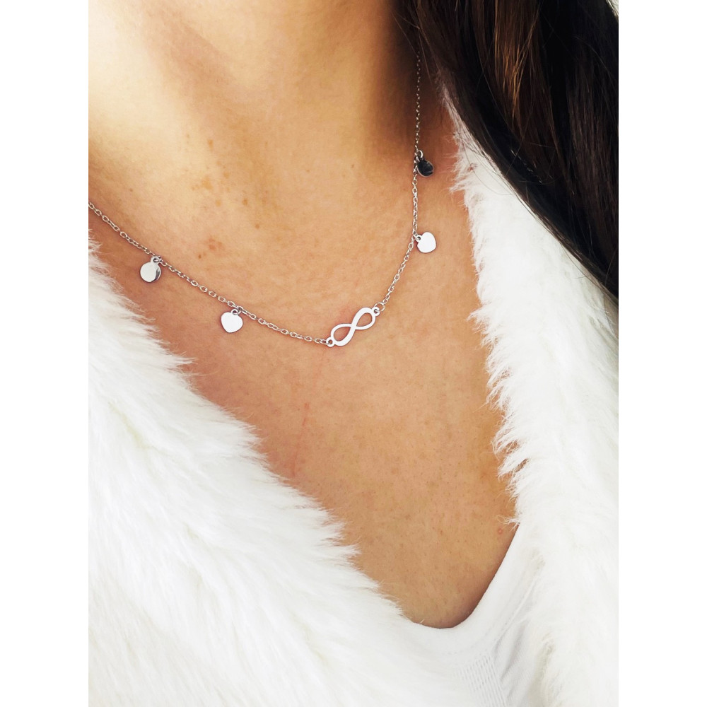 Infinity 925 Silber Halskette Halsband Damen