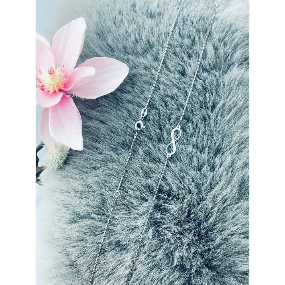 Infinity 925 Silber Halskette Halsband Damen