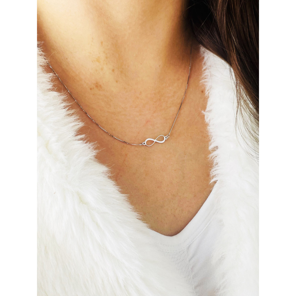 Infinity 925 Silber Halskette Halsband Damen