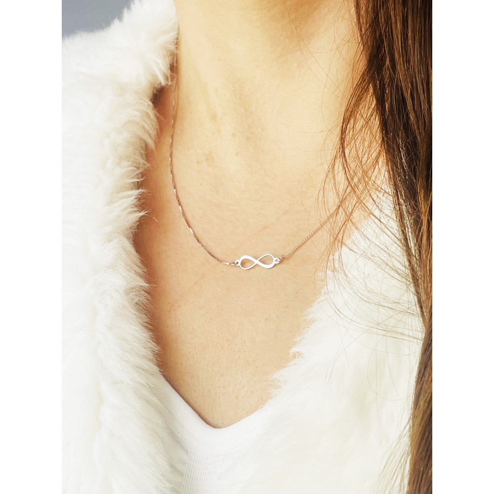 Infinity 925 Silber Halskette Halsband Damen