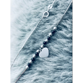 Herz 925 Silber Halskette mit Spinel Halsband Damen