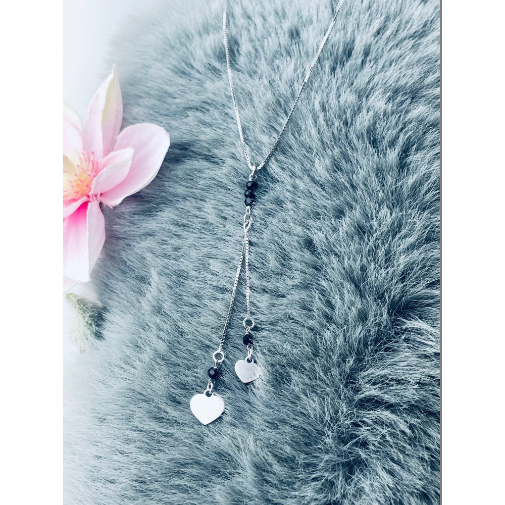 Herz 925 Silber Halskette mit Spinel Halsband Damen