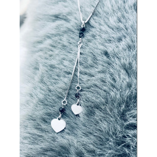 Herz 925 Silber Halskette mit Spinel Halsband Damen