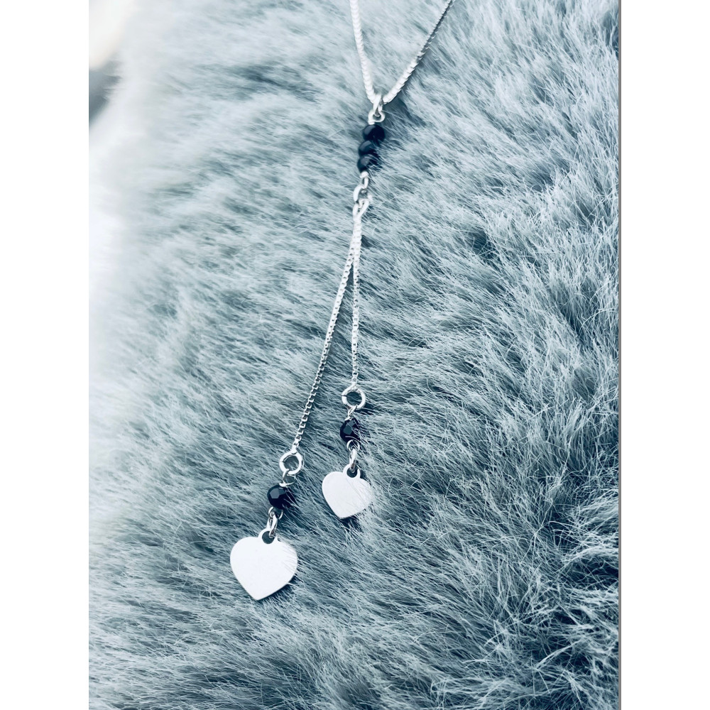 Herz 925 Silber Halskette mit Spinel Halsband Damen