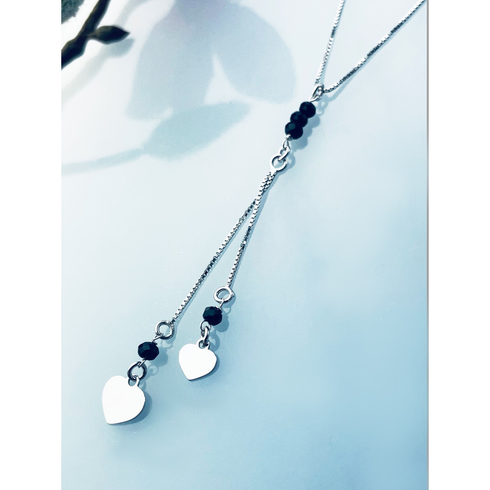 Herz 925 Silber Halskette mit Spinel Halsband Damen