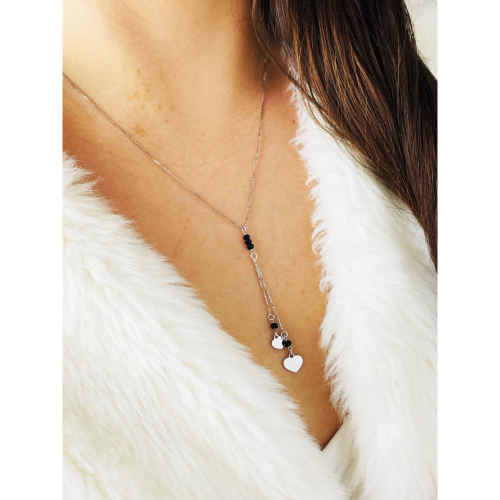 Herz 925 Silber Halskette mit Spinel Halsband Damen