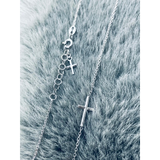 Kreuz 925 Silber Halskette Halsband Damen