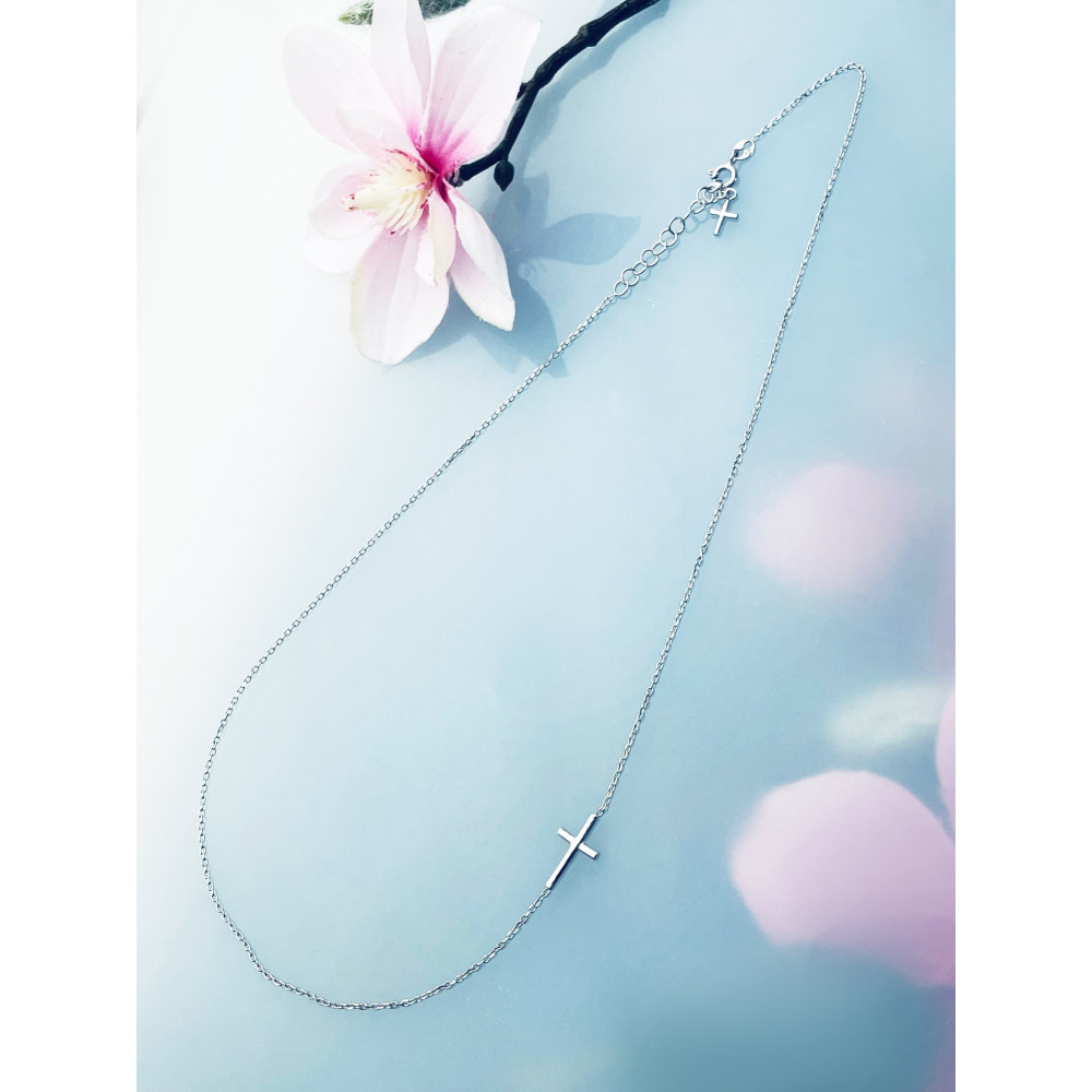 Kreuz 925 Silber Halskette Halsband Damen