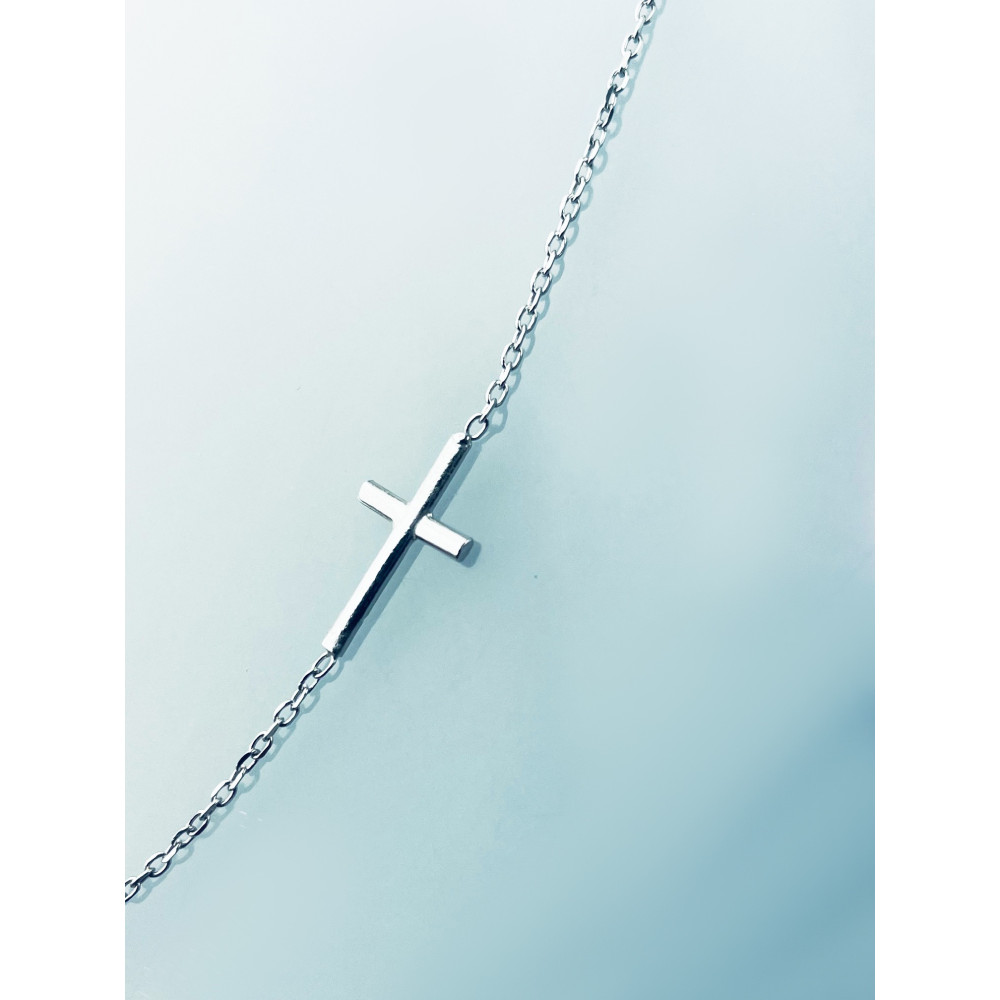 Kreuz 925 Silber Halskette Halsband Damen