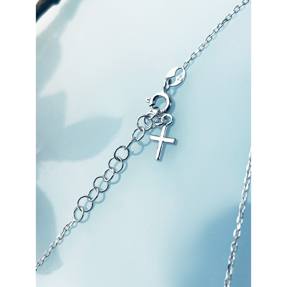 Kreuz 925 Silber Halskette Halsband Damen