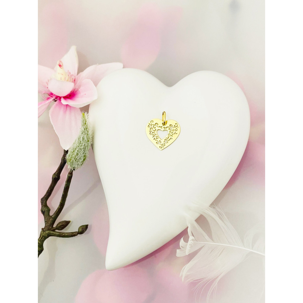 Anhänger Kettenanhänger Gelbgold Goldanhänger Herz Gold 585er 14KT