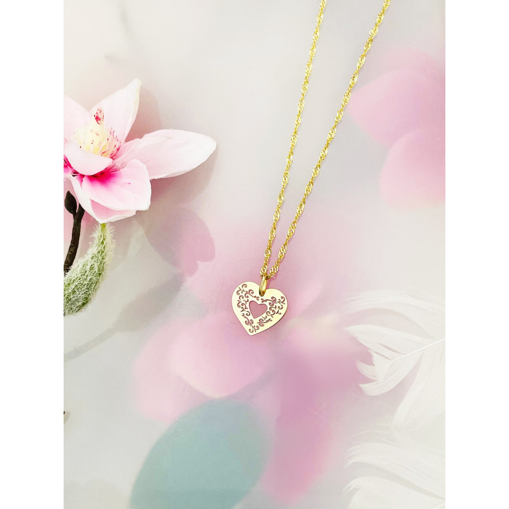 Anhänger Kettenanhänger Gelbgold Goldanhänger Herz Gold 585er 14KT