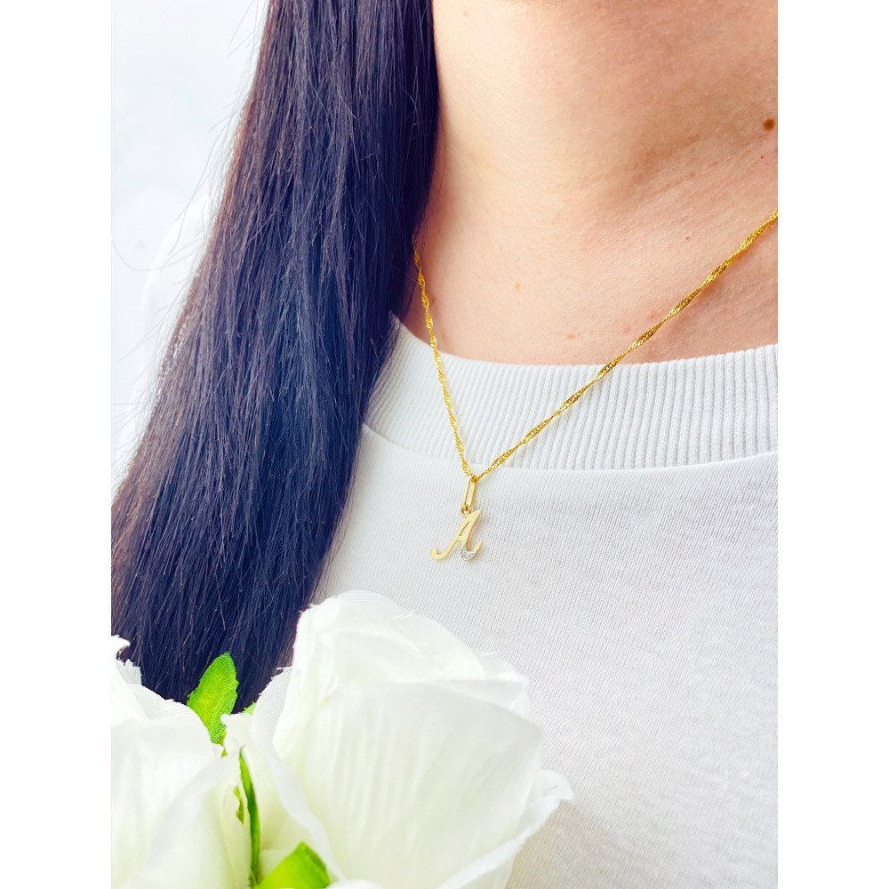 copy of Złoty wisiorek zawieszka rozeta ażurowa