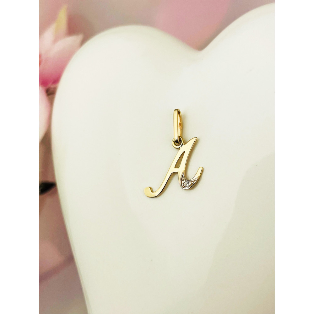 copy of Złoty wisiorek zawieszka rozeta ażurowa