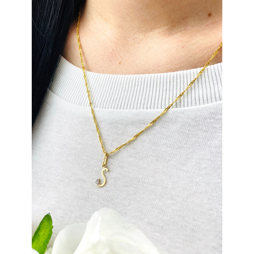 copy of Złoty wisiorek zawieszka rozeta ażurowa