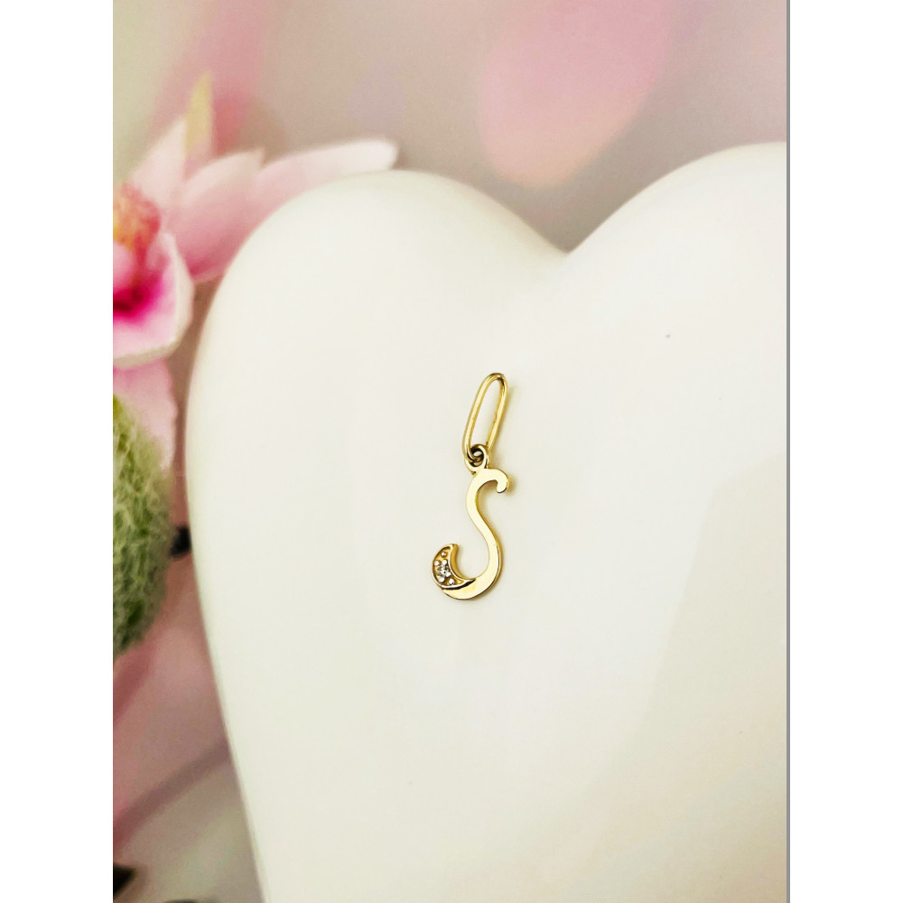 copy of Złoty wisiorek zawieszka rozeta ażurowa