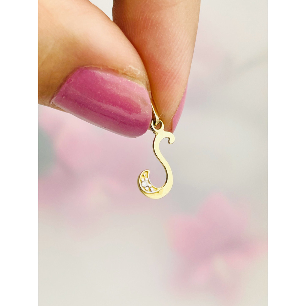 copy of Złoty wisiorek zawieszka rozeta ażurowa