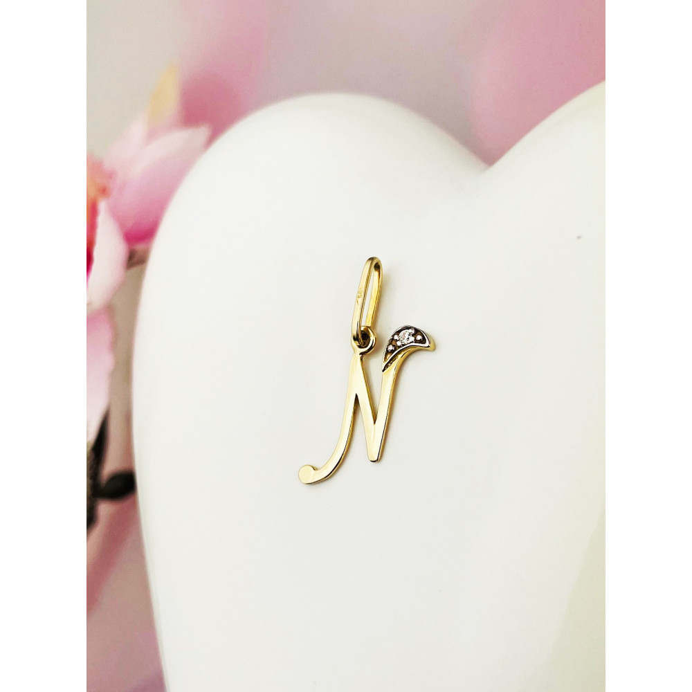 copy of Złoty wisiorek zawieszka rozeta ażurowa