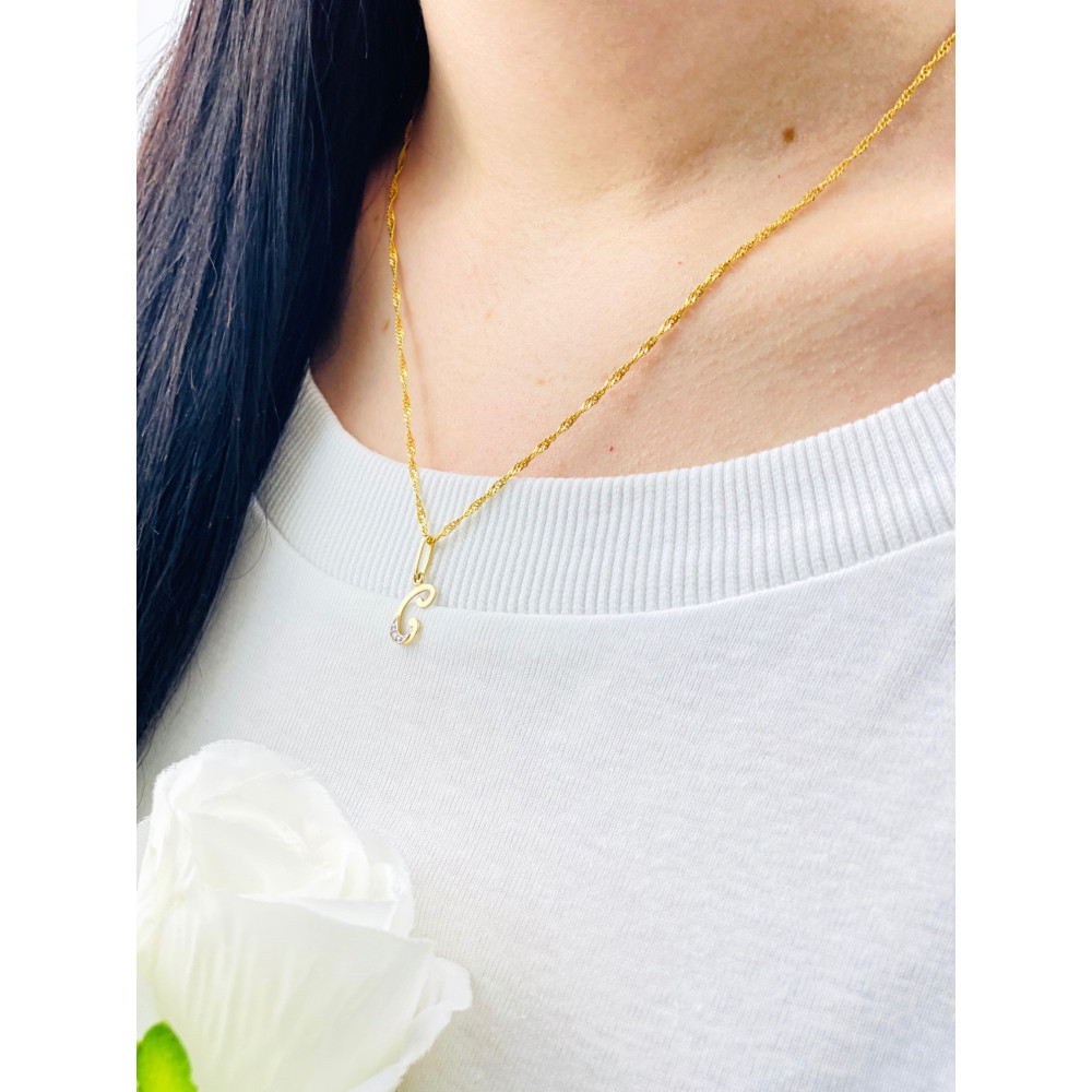 copy of Złoty wisiorek zawieszka rozeta ażurowa