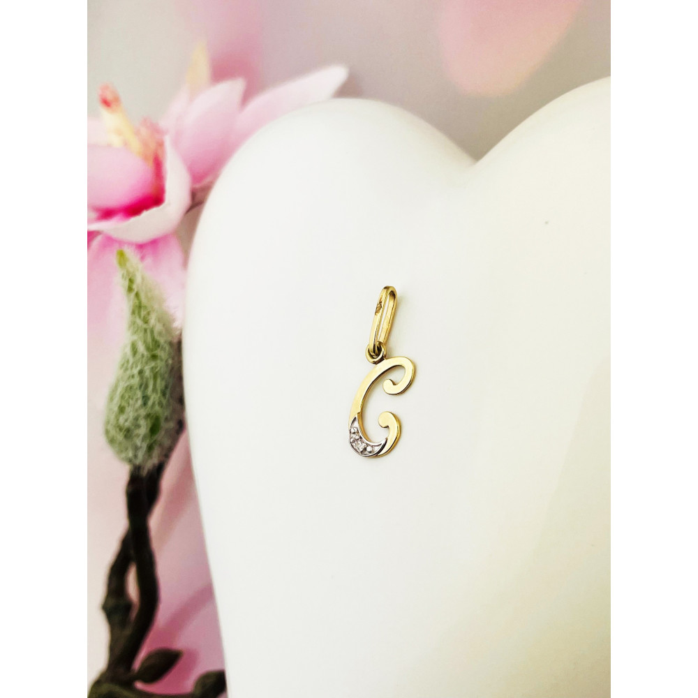 copy of Złoty wisiorek zawieszka rozeta ażurowa