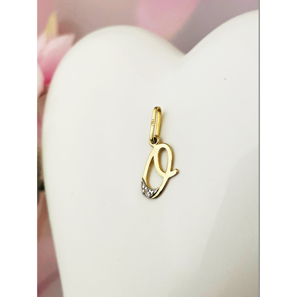 Anhänger Buchstabe O Kettenanhänger Goldanhänger Gelbgold