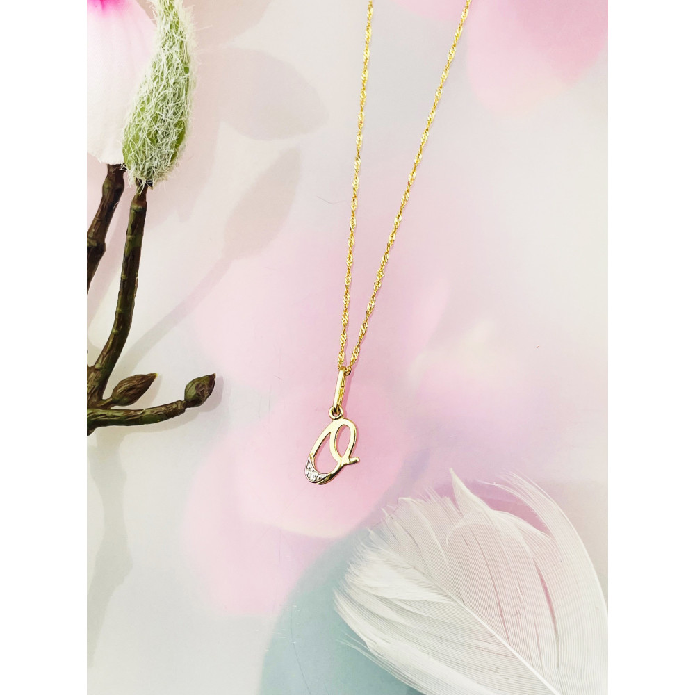 Anhänger Buchstabe O Kettenanhänger Goldanhänger Gelbgold