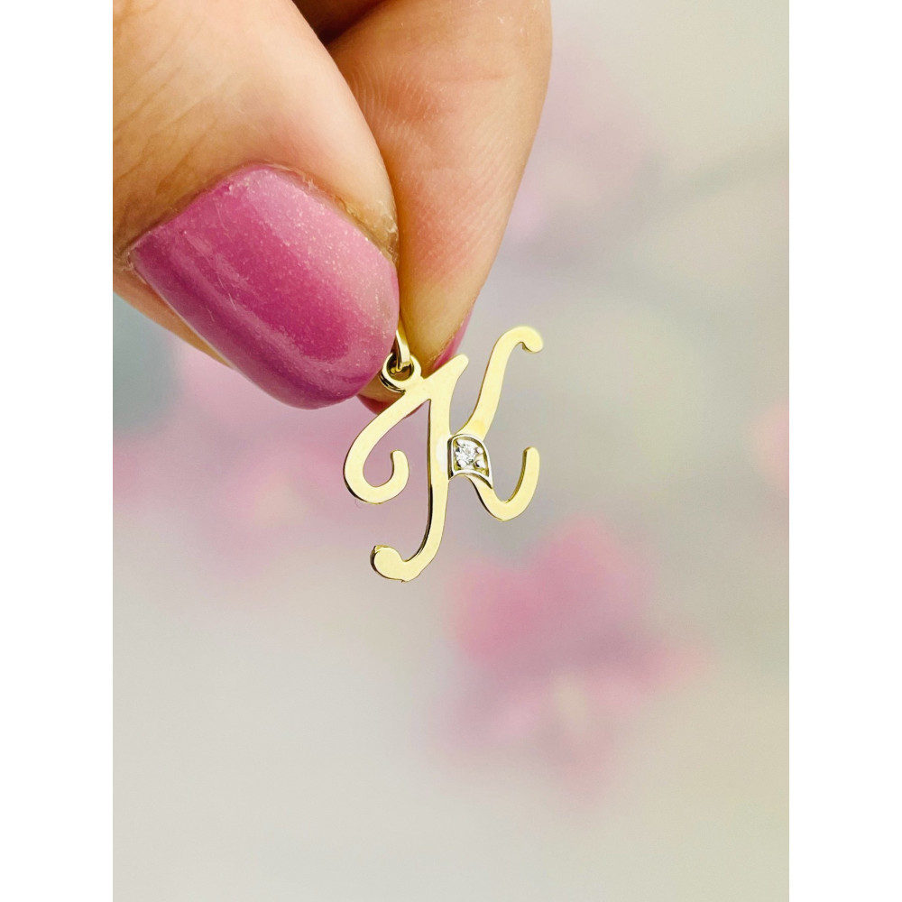 copy of Złoty wisiorek zawieszka rozeta ażurowa