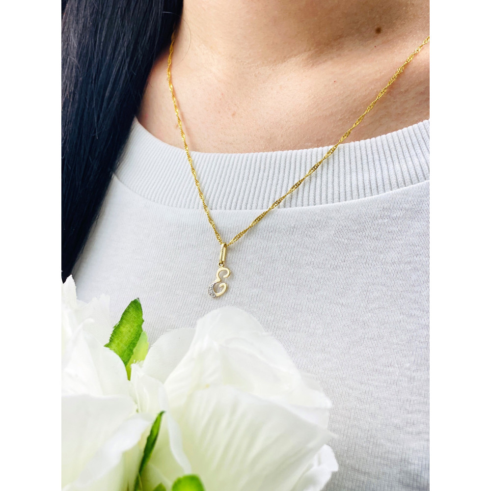 copy of Złoty wisiorek zawieszka rozeta ażurowa