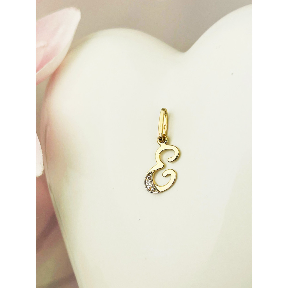 copy of Złoty wisiorek zawieszka rozeta ażurowa