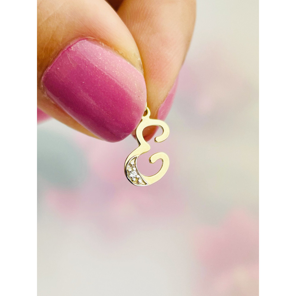 copy of Złoty wisiorek zawieszka rozeta ażurowa