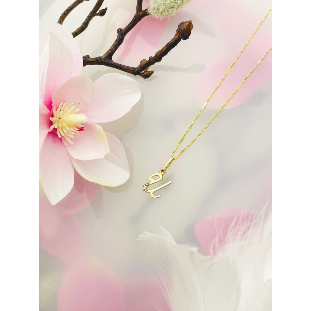 copy of Złoty wisiorek zawieszka rozeta ażurowa