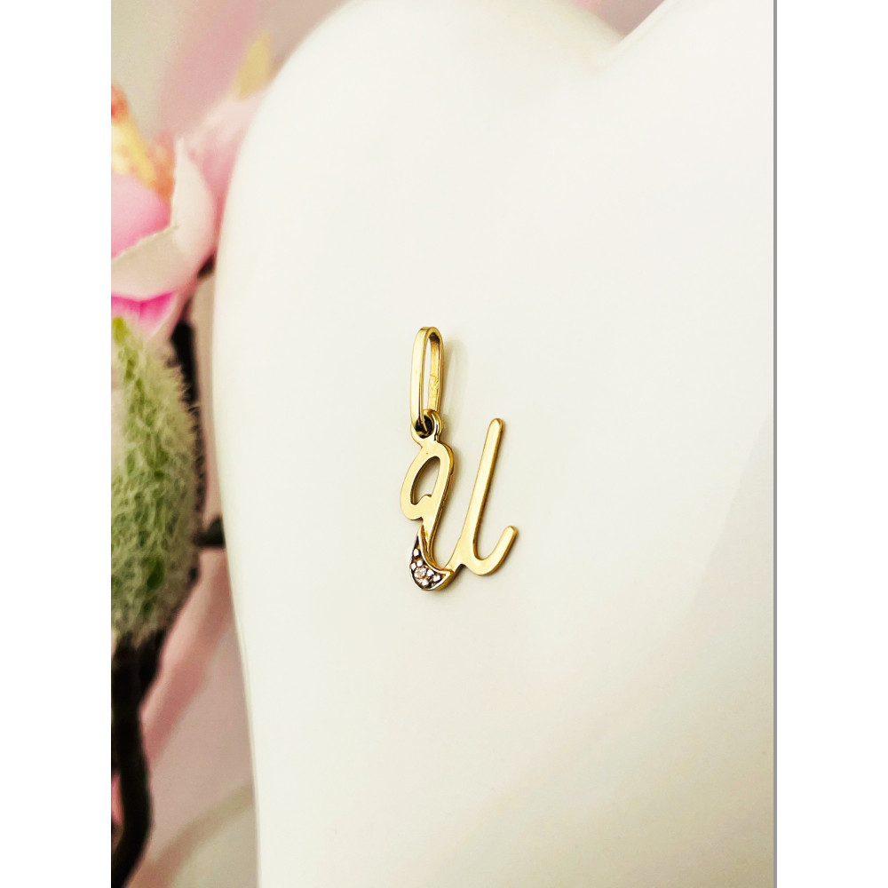 copy of Złoty wisiorek zawieszka rozeta ażurowa