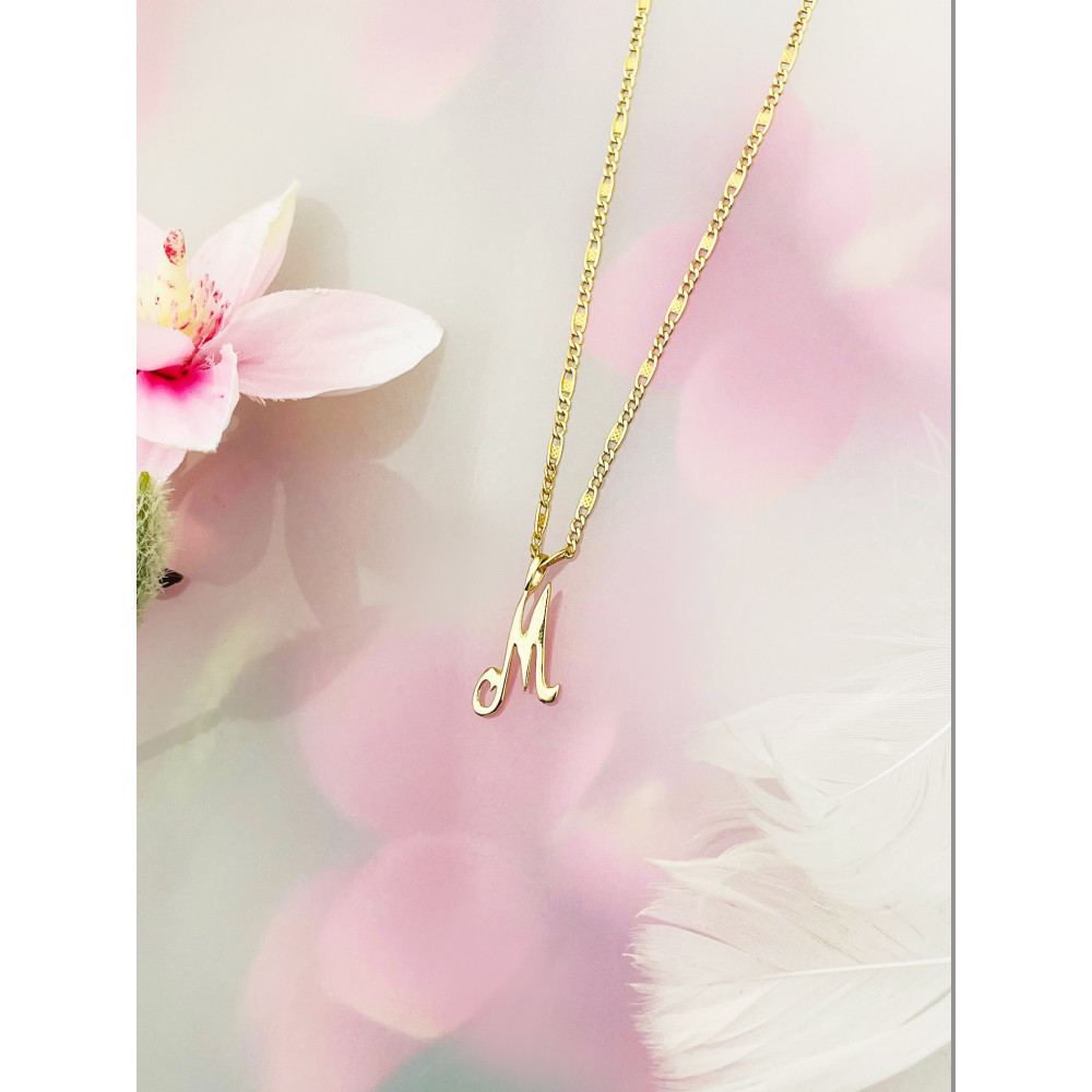 Anhänger Buchstabe M Kettenanhänger Gold Goldanhänger